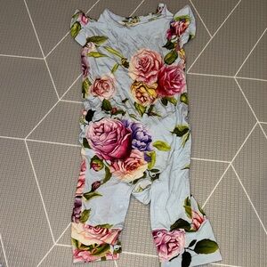 Posh Peanut Floral Baby Girl Kids Romper